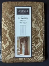 1 NEW Croscill Home *GOLD Lavish TAILORED  Curtain PANEL 40” W X 84" L Damask