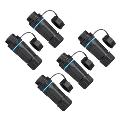 Waterproof RJ45 Coupler,Single Head IP68 Ethernet LAN Cable Connector,Pcs of 5