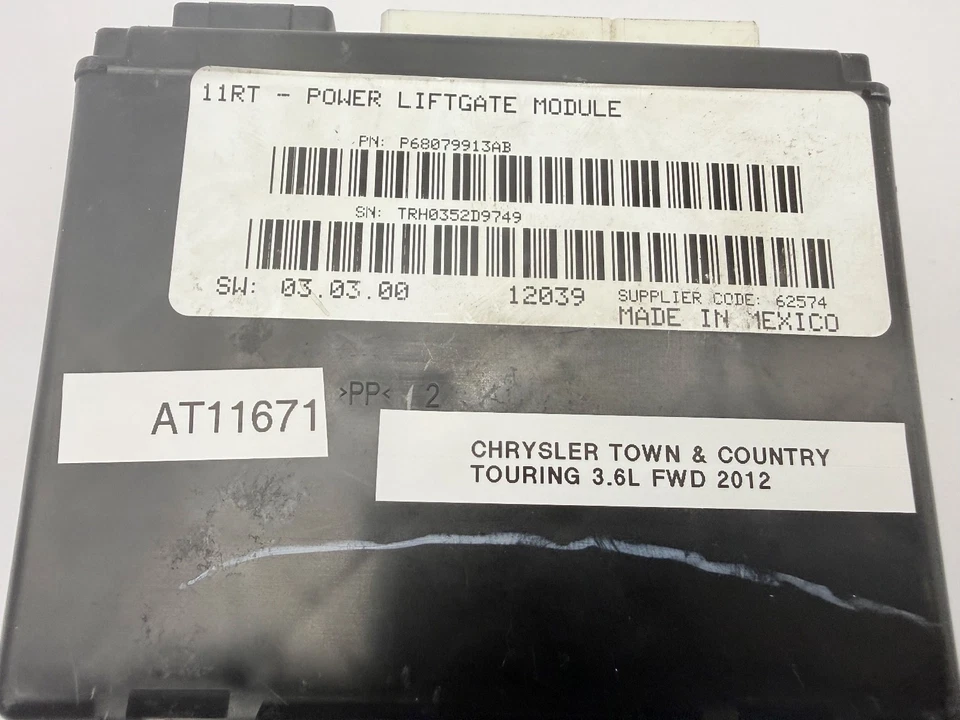 Módulo de control de puerta levadiza eléctrica OEM 11-16 Chrysler Town & Country Grand Caravan Foto 3 de 4