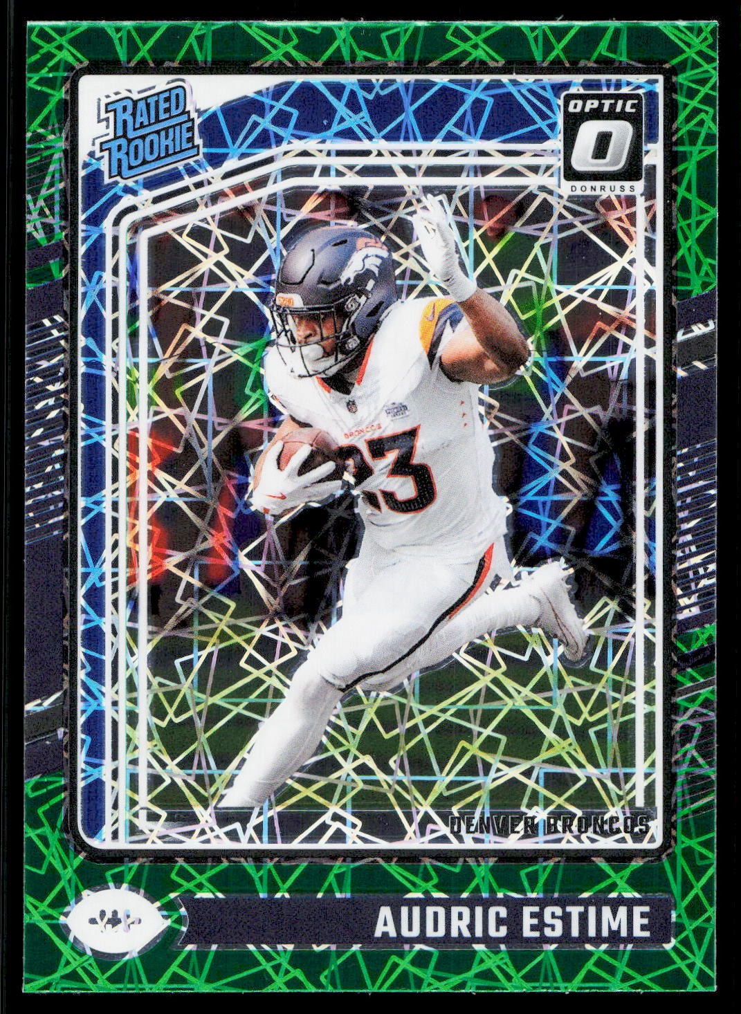 2024 Donruss Optic #206 Audric Estime Green Velocity
