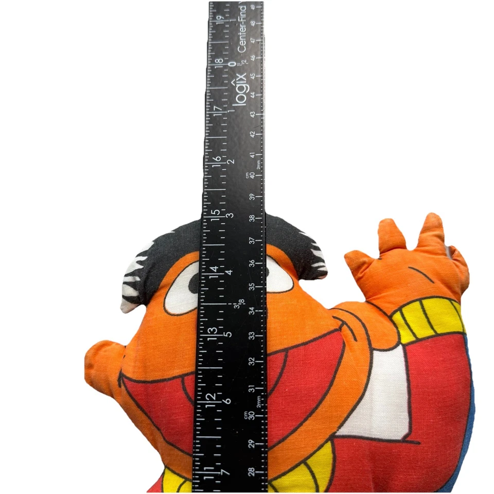 Boneca de pelúcia vintage Sesame Street Ernie travesseiro - costurada à mão PBS  - Imagem 4 de 4