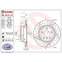 Brembo 2X Bremsscheibe Hinten Ø324 Mm Geschlitzt/Gelocht FüR BMW 1Er Coupe E82