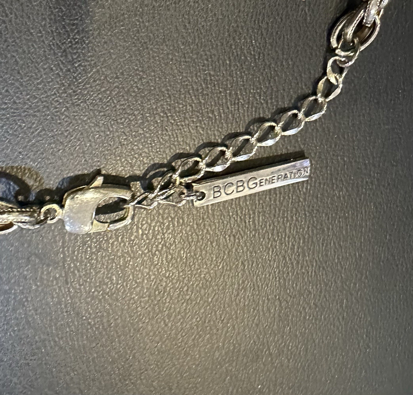 BCBGeneration Silver Multi Chain Necklace Dangle … - image 9