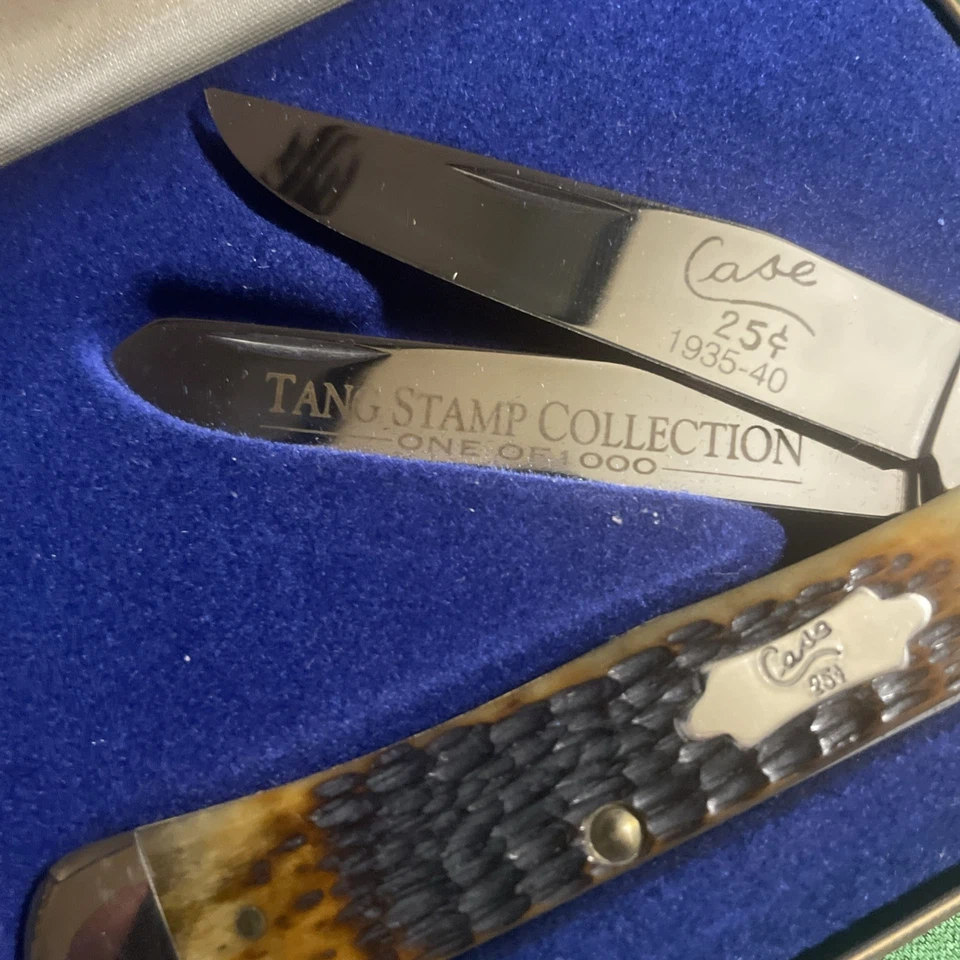 1997 CASE XX 6254 GREEN ROG JIG BONE TANG STAMP SERIES 25cent KNIFE - Image 3 of 4