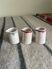 Vintage Original THREE RESTAURNT  INDIVIDUAL CREAMERS
