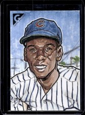 2022 Topps Gallery Ernie Banks Original Sketch Art Card #1/1 Chicago Cubs