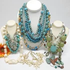 VINTAGE TO NOW FASHION/COSTUME JEWELRY NECKLACE LOT, ASSORTED TYPES & MATERIALS