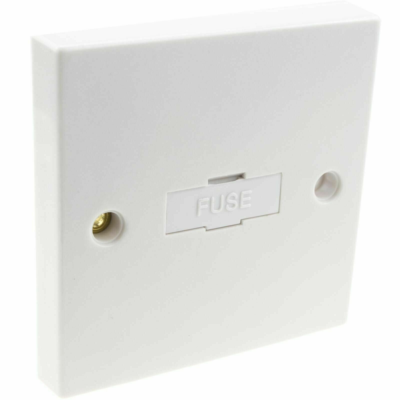 General British 13A Faceplate Unswitched Fused Spur Connection Unit White