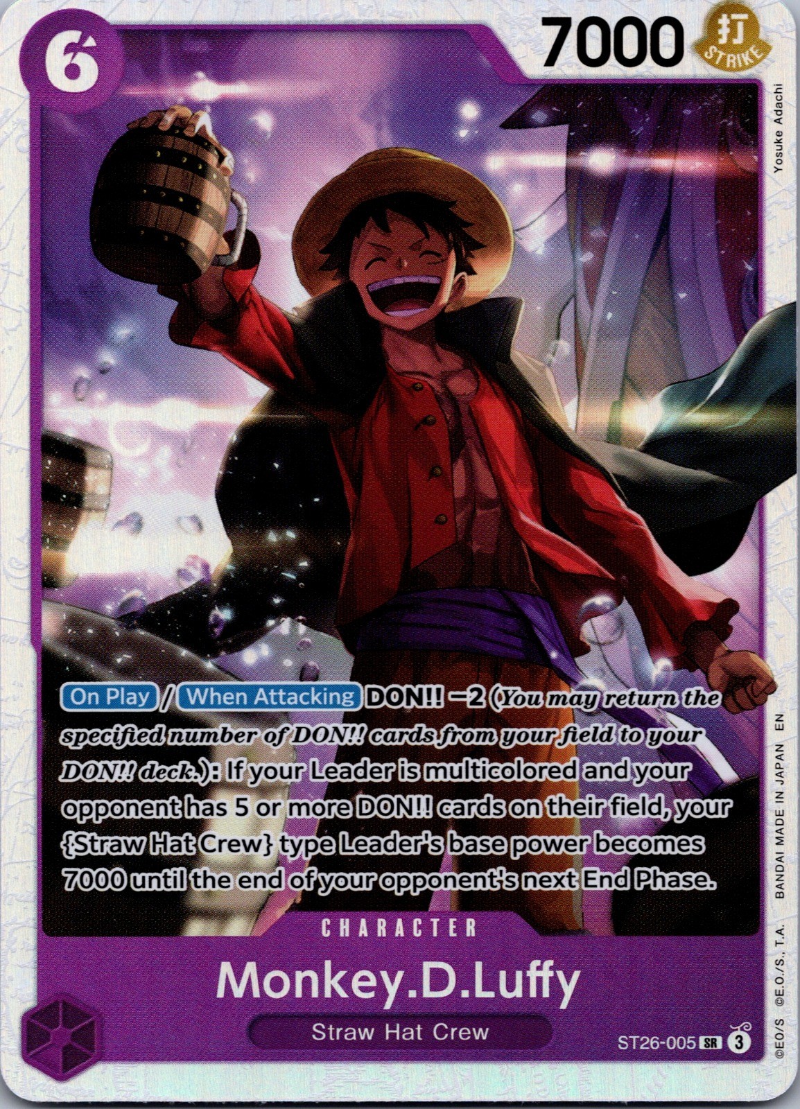 Monkey.D.Luffy () Foil SR Starter Deck 26: PURPLE/BLACK Monkey.D.Luffy ST26-005