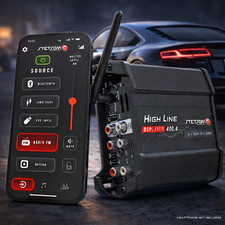 Amplificador de audio para automóvil Stetsom High Line DSPLAYER 400.4 con control de aplicación móvil DSP