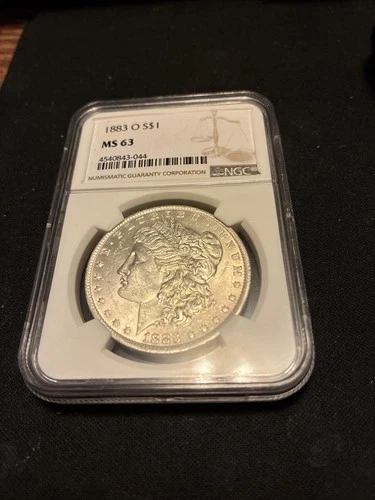 Morgan Silver Dollar 1883 O NGC MS63.