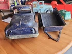 Vintage Tonka Toys Dark Blue Side Step Pressed Steel Ford Pickup Truck W/trailer