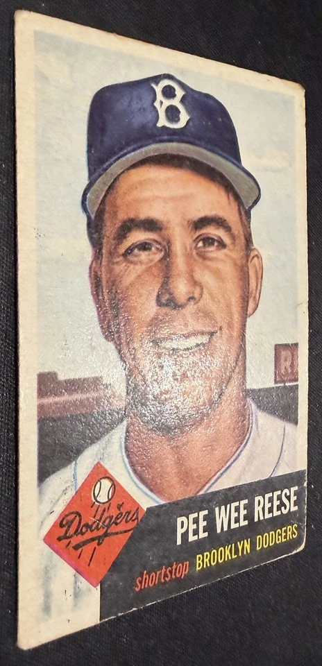 Pee Wee Reese 1953 Topps No76 Brooklyn Dodgers - Изображение 3 из 4