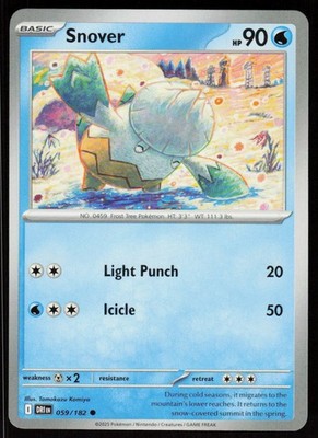 Snover 059/182 Common Destined Rivals Pokemon Near Mint
