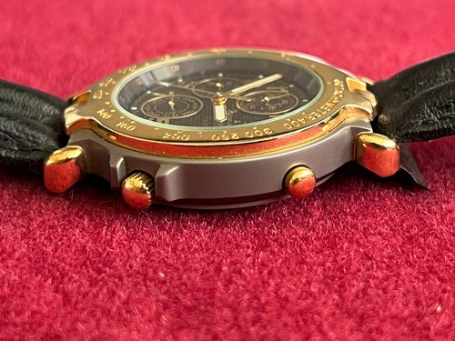 Jacques Lemans JL 732 Mens Watch Chronograph Alarm Quartz Titanium & Gold - Picture 4 of 6