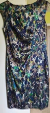 Saks Fifth Avenue Floral Gathered Sheath Dress Sz 4