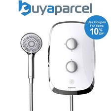 Aqualisa 8.5kw eMotion Arctic White Electric Shower Digital Display + Riser