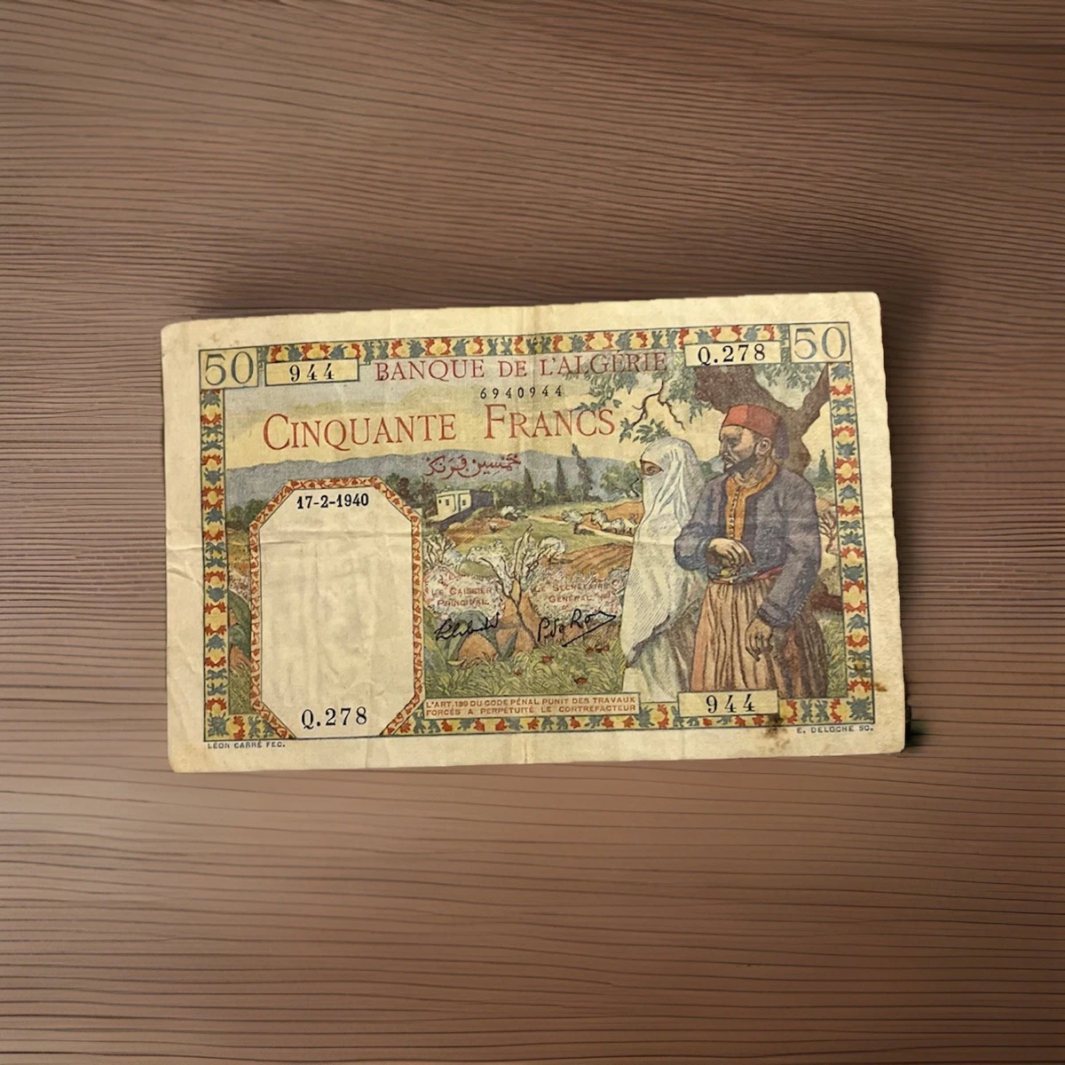Circulated French Paper Money 1940 Year Banknotes for sale | eBay