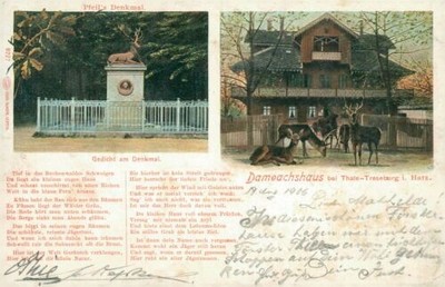 Postcard Dambachshaus near Thale-Treseburg Harz 1906