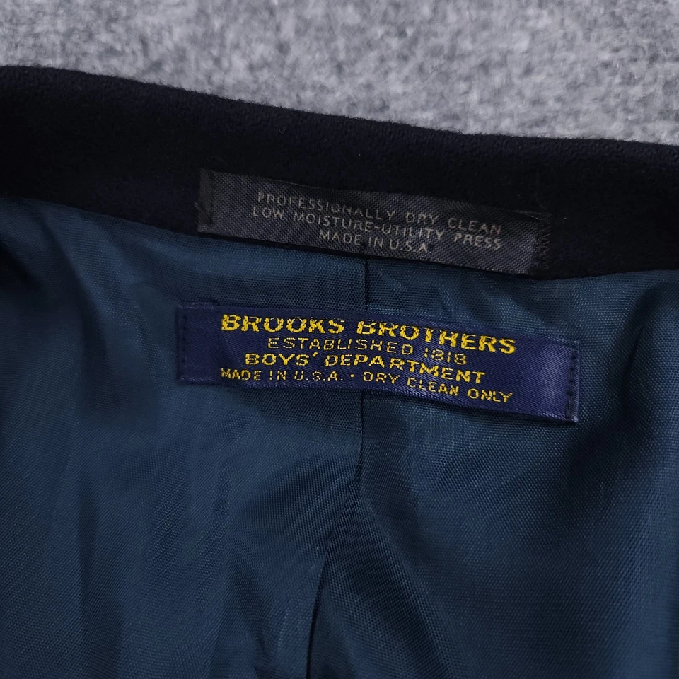 Униформа Brooks Brothers Blazer для мальчиков 15 стандартных темно-синих шерстяных золотых пуговиц сделано в США - Изображение 4 из 4