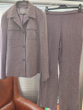 Marks & Spencer Purple Trouser Suit 2pc Jacket & Trousers UK 12 Jacket Lined