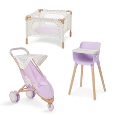 LullaBaby Nursery Playset Lavendar and Stars - 3pc