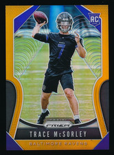 2019 Panini Prizm #309 Trace McSorley Rookie Card Orange /249 Baltimore Ravens. rookie card picture
