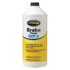 Pyroil Pybf32 Brake Fluid, Bottle, 1 Qt, Disc Brakes/Drum Brakes, Dot 3,