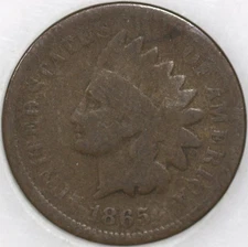 1865-P Indian Cent Over 100 years old As Shown [SN02]