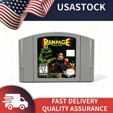 Rampage World Tour Games Cartridge For N64 Console Us Version Fast Shipping