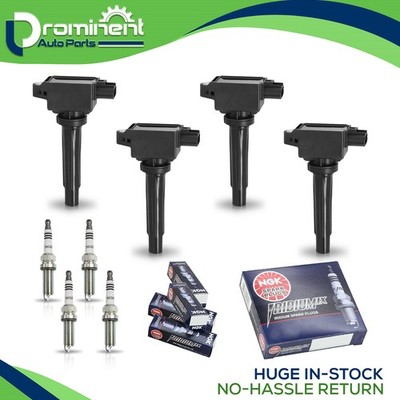 HIGH SPARK IGNITION COIL PREMIUM マツダ用 4 Ignition Coils & 4 NGK Iridium Spark Plugs for Mazda 3 2012-2022