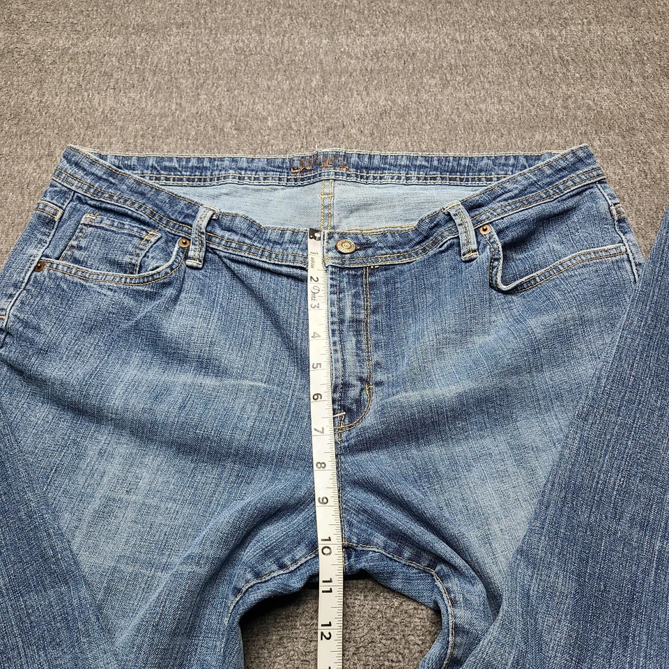 Pantalones de mezclilla Bitten Sarah Jessica Parker para mujer 20P lavado claro pierna recta elásticos Foto 3 de 4