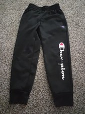 Champion Youth Boys Size 4/5 Fleece Lined Jogger Sweatpants Black