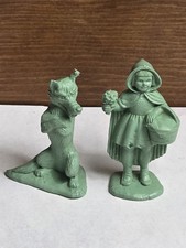 MARX RED RIDING HOOD  BIG BAD WOLF vintage Fairy Tale Nursery Rhyme Figures