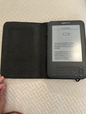 Amazon Kindle (3rd Generation) eBook Reader Gray Built-In Keyboard NEEDS BATTERY