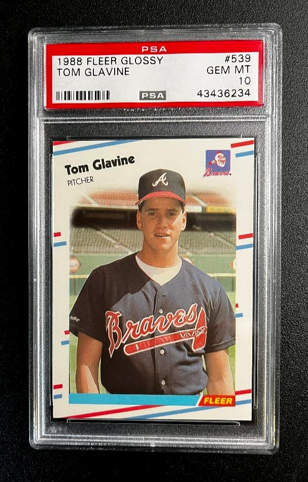 1988 Fleer Glossy #539 Tom Glavine R/C PSA Gem Mint 10