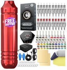 Maquina De Tatuaje Kit PROFESIONAL Para Tatuar Tattoo Pluma Artistas NUEVO