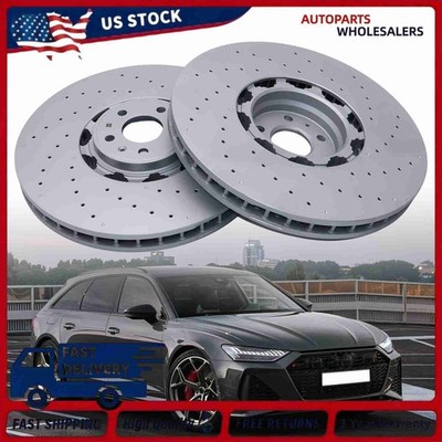 For 2021-2024 Audi RS6 Avant RS7 Sportback 4K0615301S Front Disc Brake Rotor Set
