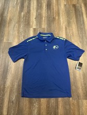 NEW Nike Golf Dri Fit Graphic Polo Mens Small Bright Blue Green Logo NWT