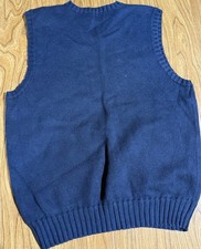 Polo Ralph Lauren Knit Sweater Vest Mens Size M Navy Blue Preppy Classic Casual