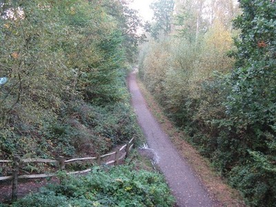 Photo A2 Forest Way heading through Forest Row The path lies on the trac c2012