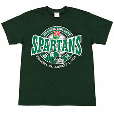 Michigan State Spartans Football Rose Bowl Game Bowl Game T-Shirt Green size L