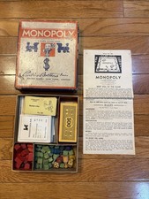 Early 20th Century 1937 Monopoly Game By Parker Brothers Vintage Set No Board