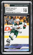 2023-24 Upper Deck Series 1 Young Guns Brock Faber #215 CGC 10 Gem Mint 10ft