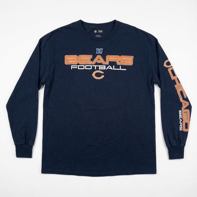 Chicago Bears NFL Team Apparel Langarm T-Shirt Herren L Navy Football Dunkelblau