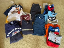 Lot Vintage Boys 4T Play Clothes Mixed Brands Shirts Shorts EUC (16 pieces))))))