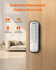 Mechanical Keyless Entry Door Lock with 14 Key Mechanical Keypad and Stainless D