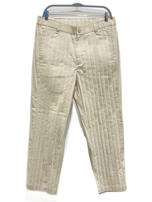 ISSEY MIYAKE Straight Pants D Type-c 004 Pleated 3 Cotton BEG Total Pattern