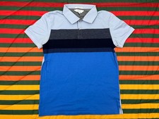 Calvin Klein Jeans Liquid Touch Slim Knit Polo Royal Blue Mens Small Golf Shirt