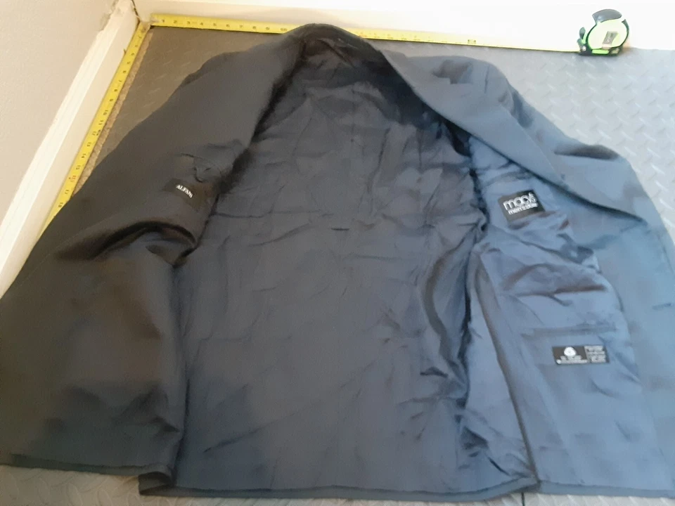 Chaqueta Abrigo Deportivo Blazer A Rayas Lana Gris Alfani Para Hombres TALLA 40R #S155 Foto 3 de 4